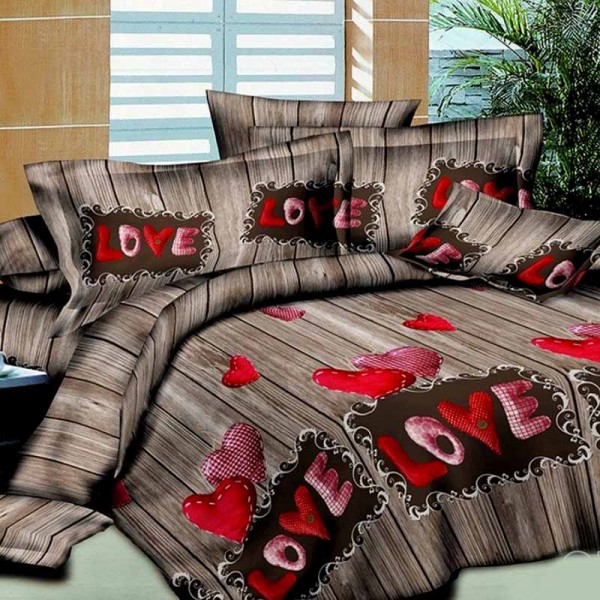 Комплект постільної білизни Серця LOVE Бязь